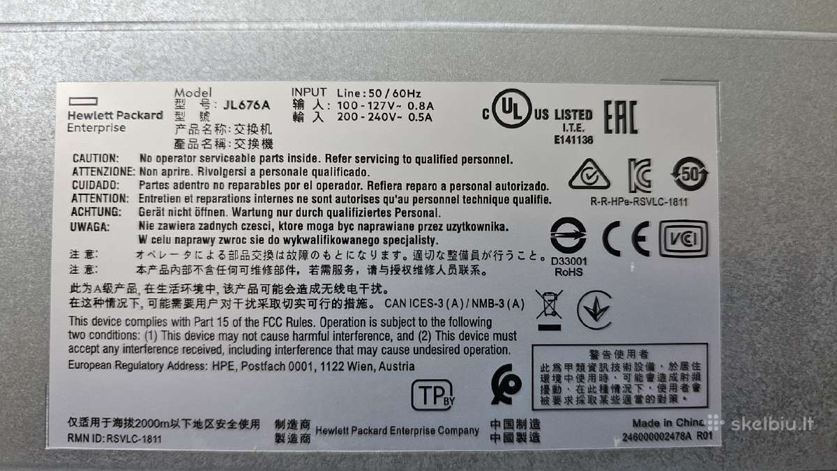 Hpe Aruba CX 6100 48g 4sfp+ Switch (Jl676a) - nuotraukos Nr. 6