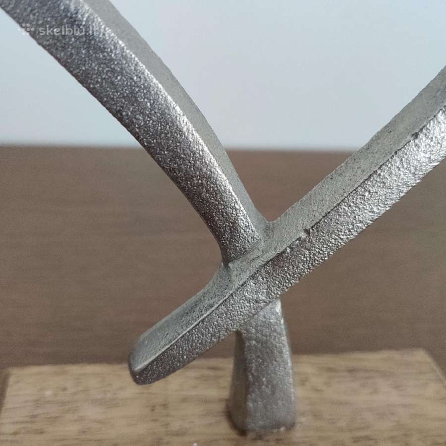 Dekoracija „širdis“ sidabro spalvos iš metalo - nuotraukos Nr. 5