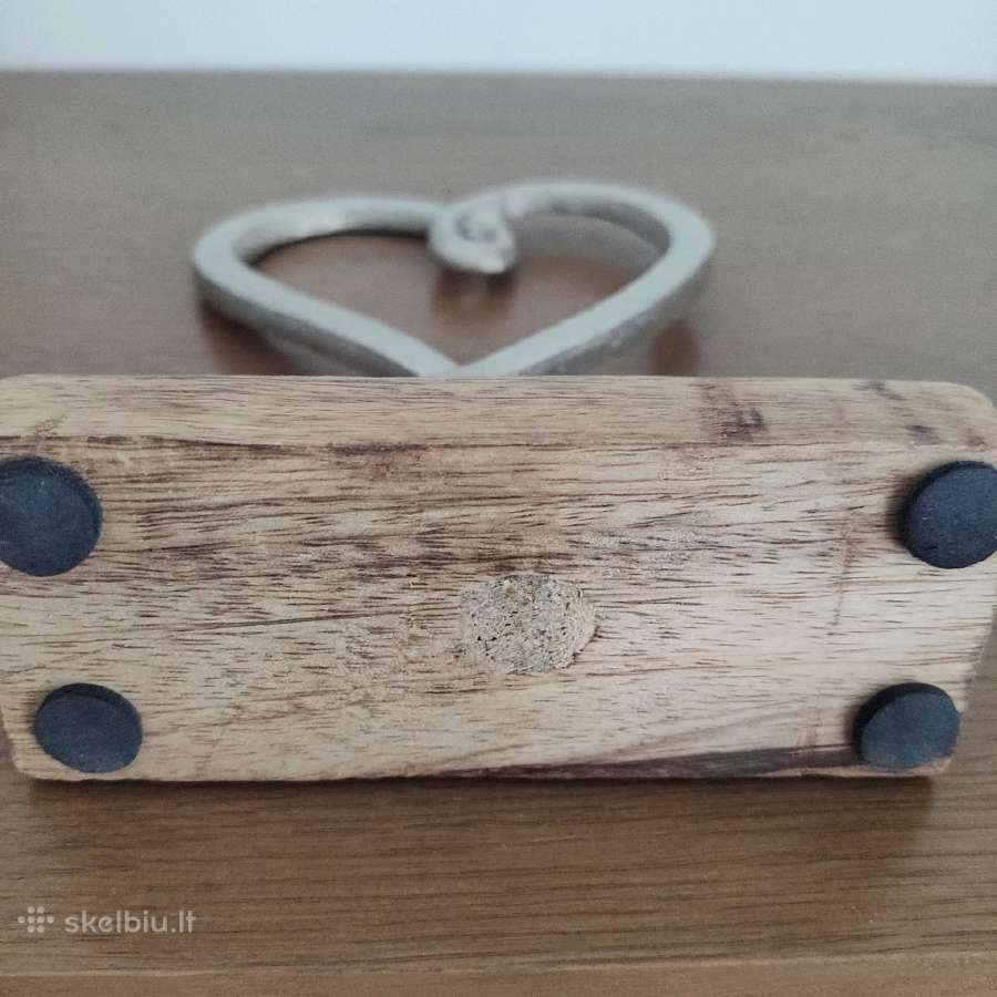 Dekoracija „širdis“ sidabro spalvos iš metalo - nuotraukos Nr. 2