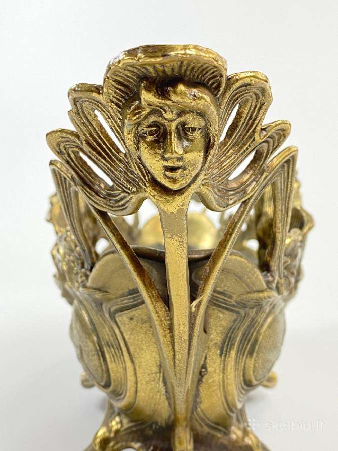 Art nouveau žalvarinis vazonas - nuotraukos Nr. 9