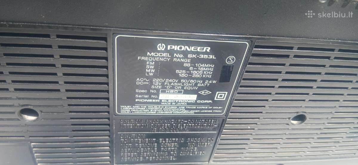 Pioneer sk 353 SL kasitinis magnetofonas - nuotraukos Nr. 7
