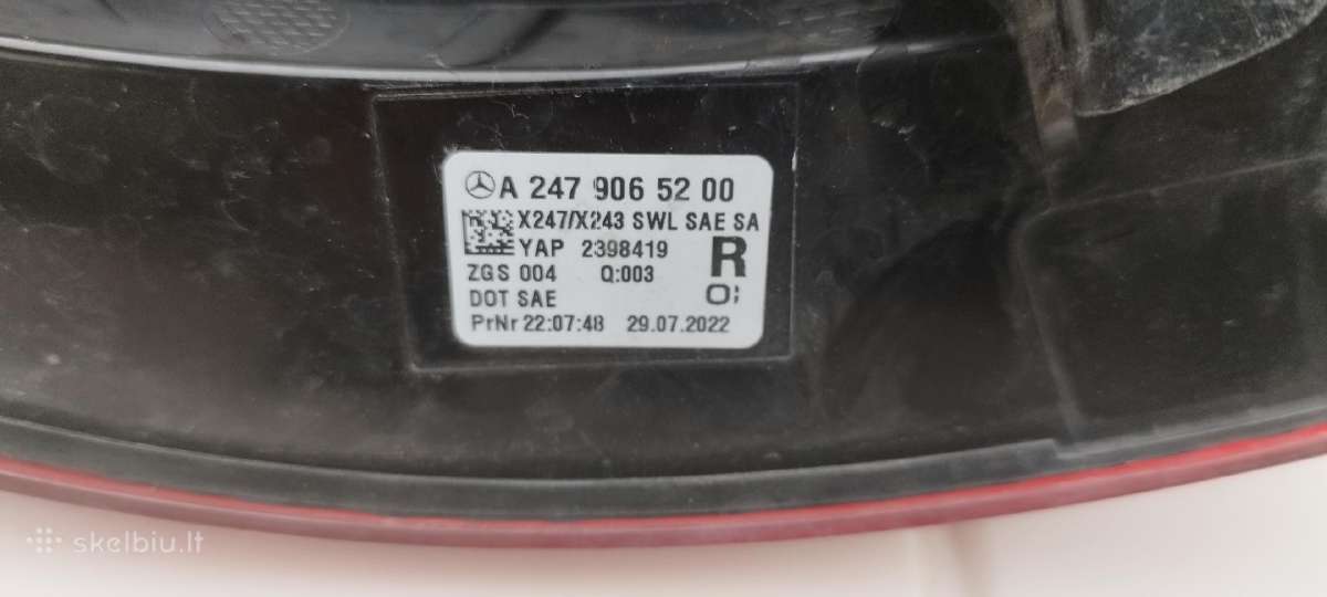 Mercedes-benz Eqb galiniai žibintai - nuotraukos Nr. 5