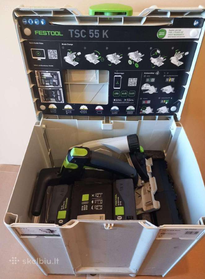 Festool Tsc 55 5,2 Kebi-plus/XL diskinis pjuklas