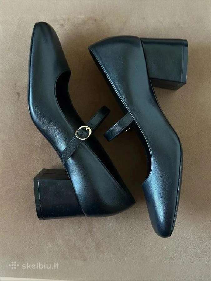 Stuart Weitzman juodi odiniai Mary Jane kulniuka - nuotraukos Nr. 2