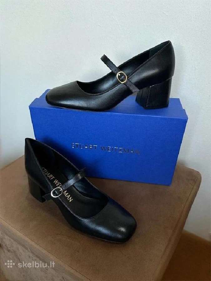 Stuart Weitzman juodi odiniai Mary Jane kulniuka - nuotraukos Nr. 3