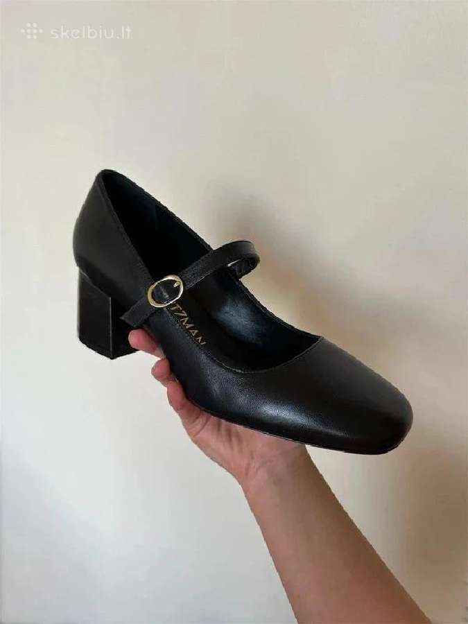Stuart Weitzman juodi odiniai Mary Jane kulniuka - nuotraukos Nr. 6
