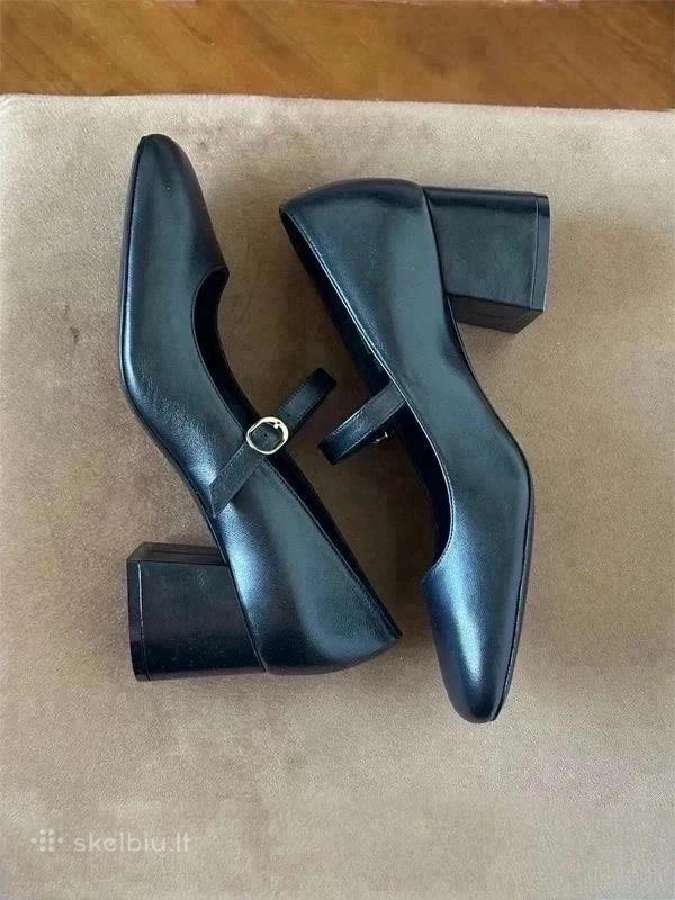 Stuart Weitzman juodi odiniai Mary Jane kulniuka - nuotraukos Nr. 13