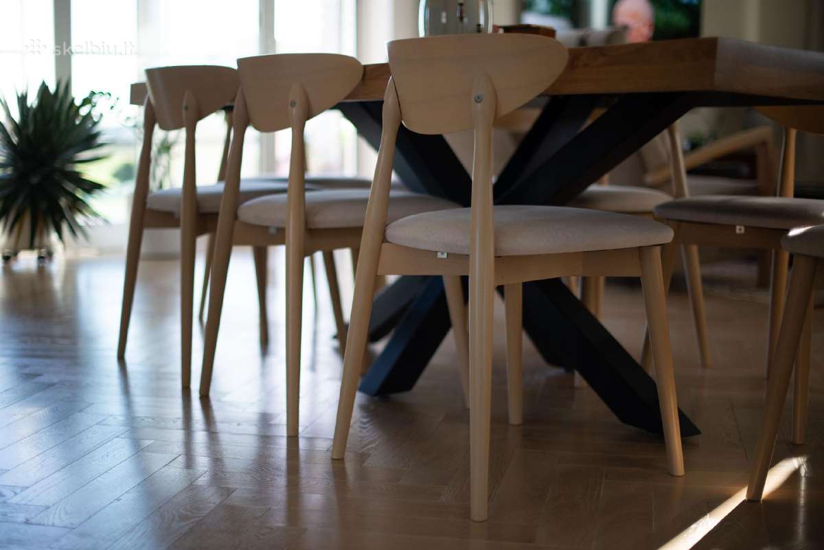 8 pietų stalo kėdės įvairiems interjerams - nuotraukos Nr. 5