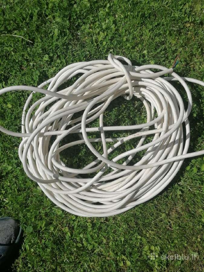 Kabelis 3 gyslų, panašus į H05vv-f 3x4 baltas,