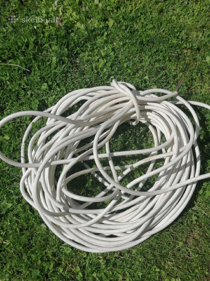 Kabelis 3 gyslų, panašus į H05vv-f 3x4 baltas, - nuotraukos Nr. 2