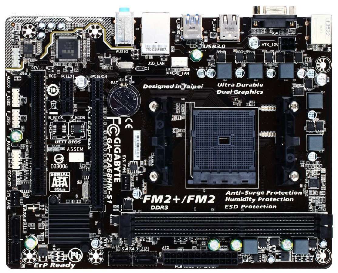 Nauja MB Gigabyte Ga-f2a68hm-s1 Rev. 1.1