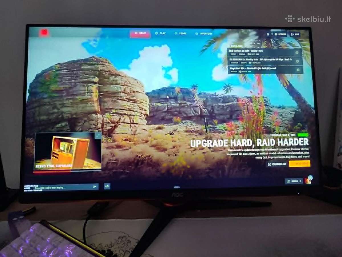 Pardrodamas puikios bukles 165hz monitorius
