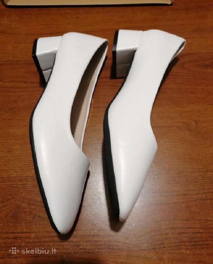 Nauji balti bateliai, vidpadis 28 cm - nuotraukos Nr. 4