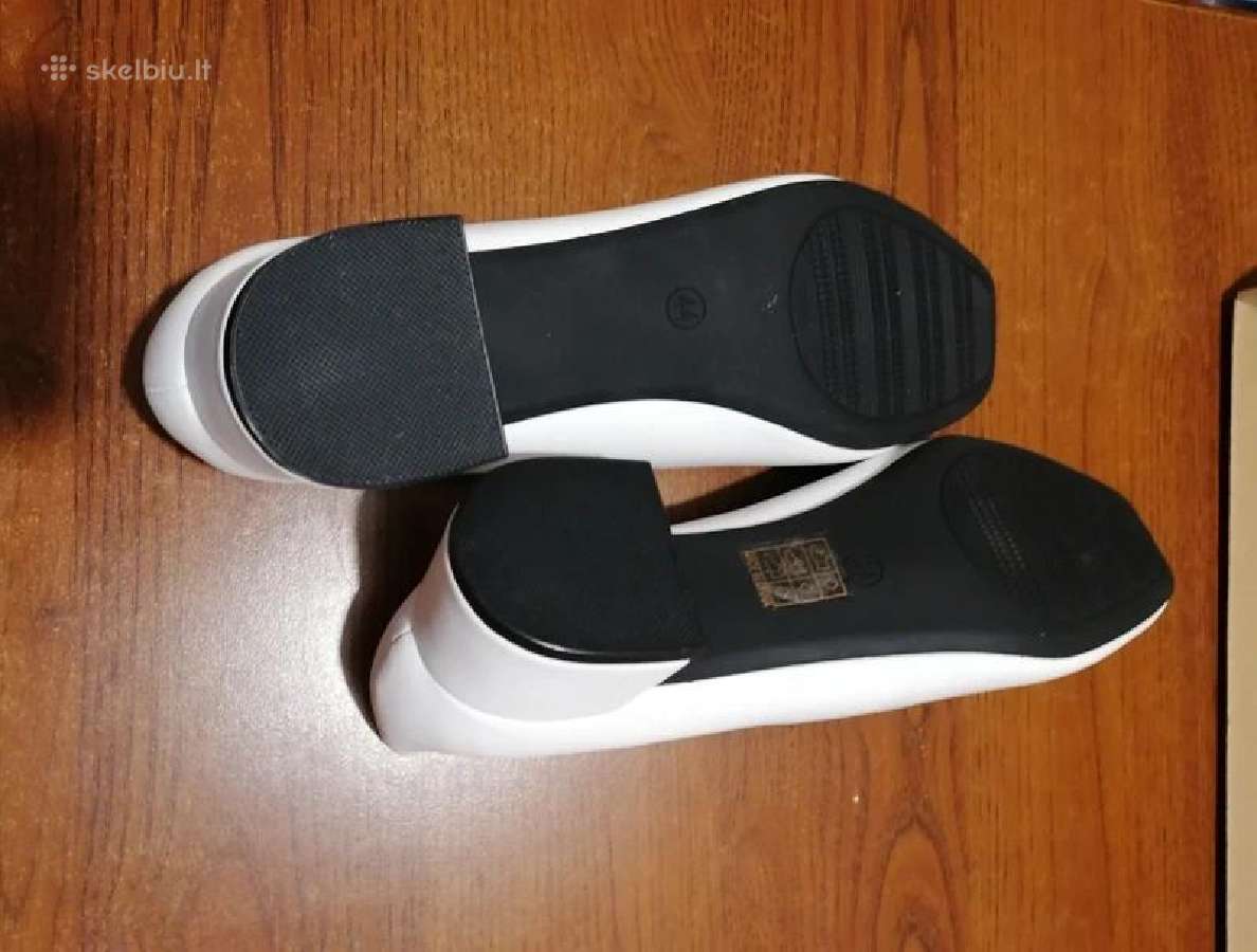 Nauji balti bateliai, vidpadis 28 cm - nuotraukos Nr. 7