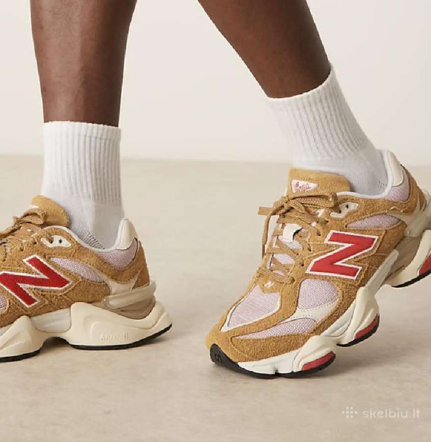 Stilingi nauji New Balance 9060 batai ruda raudona