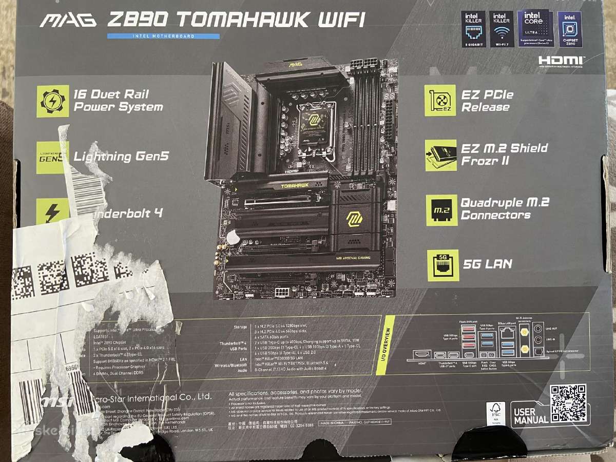 Pagrindinė plokštė Msi Mag Z890 Tomahawk WiFi