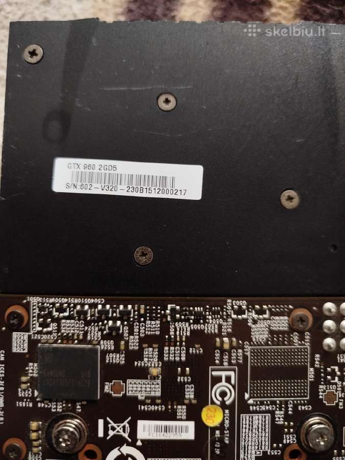 Gtx 960 vaizdo plokštė su defektu - nuotraukos Nr. 2