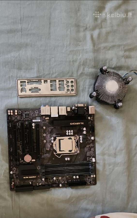 Intel i5 + Gigabyte Ga-z270m-d3h aušintuvas ir O/i