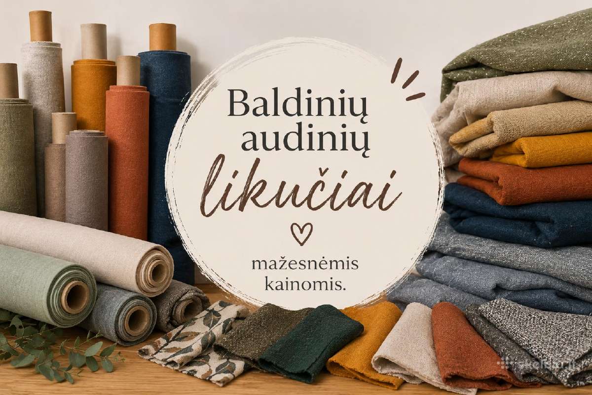Baldinis audinys, likučiai už savikainą