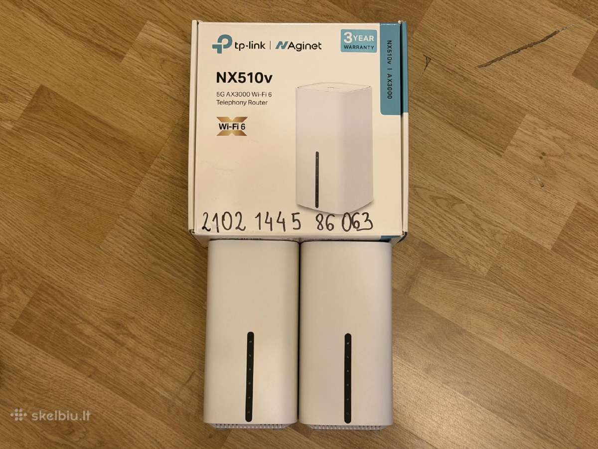 2 Tp Link Nx510v 5G maršrutizatoriai
