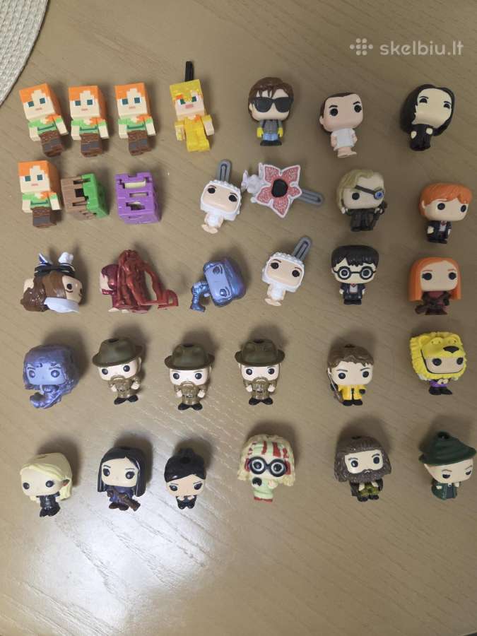 Stranger things figūrėlės minecraft kinder joy