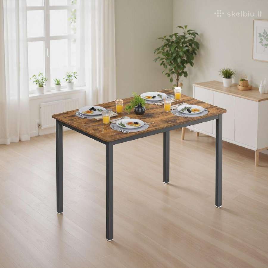 Valgomojo stalas 110 x 70 cm, rudas