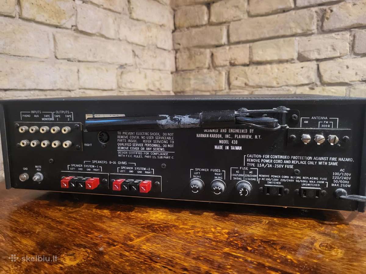 Vintažinis stiprintuvas Harman/kardon 430 - nuotraukos Nr. 2