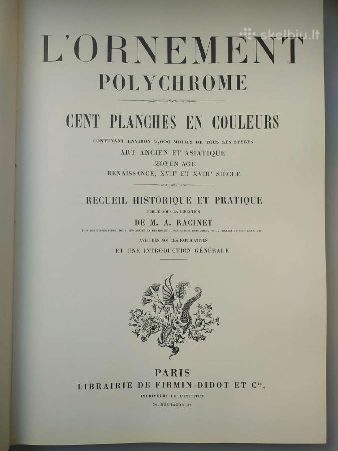 Albert Racinet „l'ornement Polychrome“ - nuotraukos Nr. 2