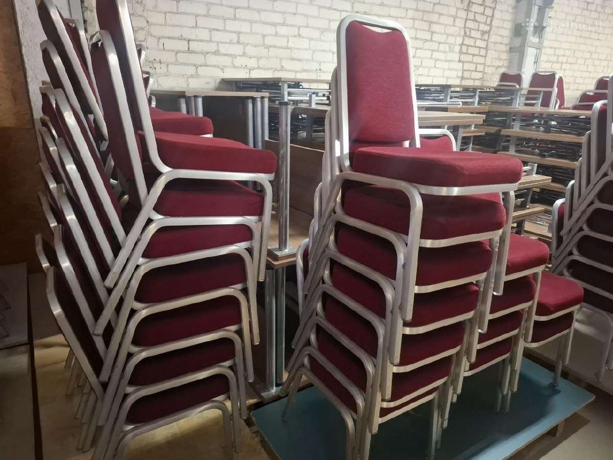 Daug konferenciniai sulankstomi stalai ir kėdės. - nuotraukos Nr. 6