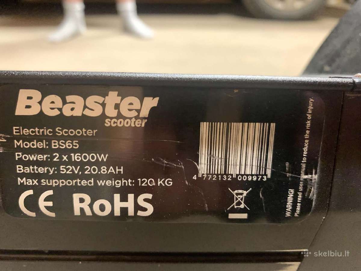 Parduodu beaster Bs65 paspirtuka. - nuotraukos Nr. 12