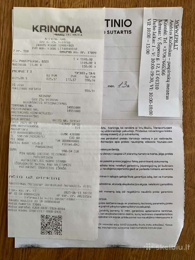 Parduodu beaster Bs65 paspirtuka. - nuotraukos Nr. 13