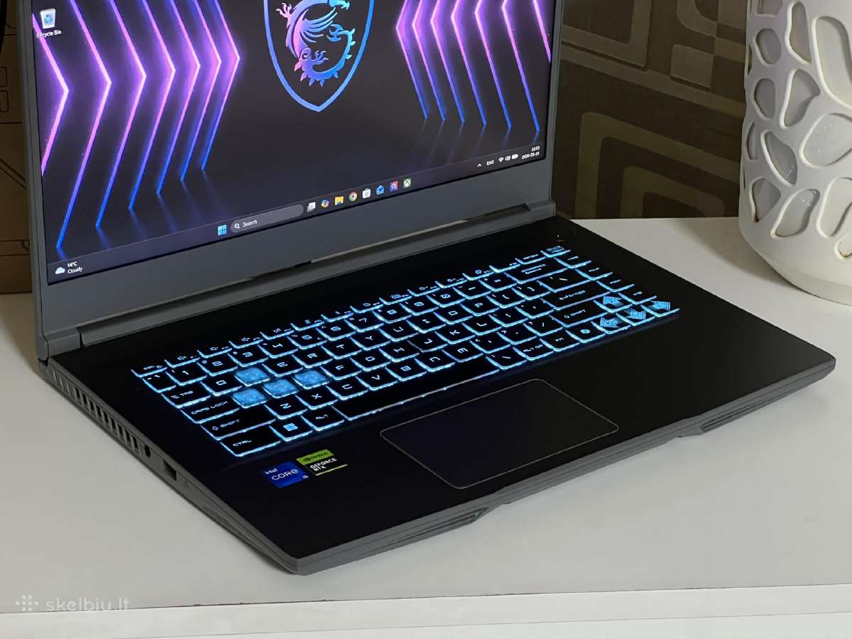 Parduodamas Msi Thin 15 su Rtx 3050, I5-13k, 144hz - nuotraukos Nr. 3