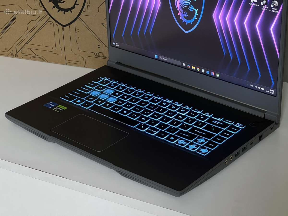 Parduodamas Msi Thin 15 su Rtx 3050, I5-13k, 144hz - nuotraukos Nr. 4