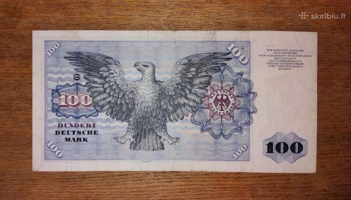 Vokietijos 100 markių banknotas - nuotraukos Nr. 2