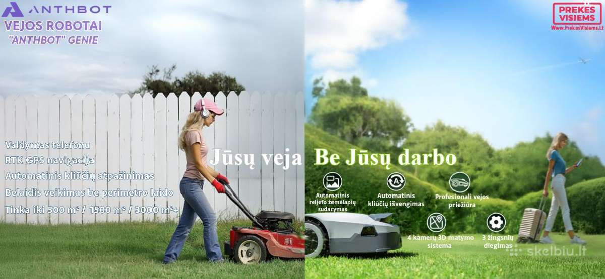 Pigiausiai Vejos pjovimo robotai Anthbot Genie