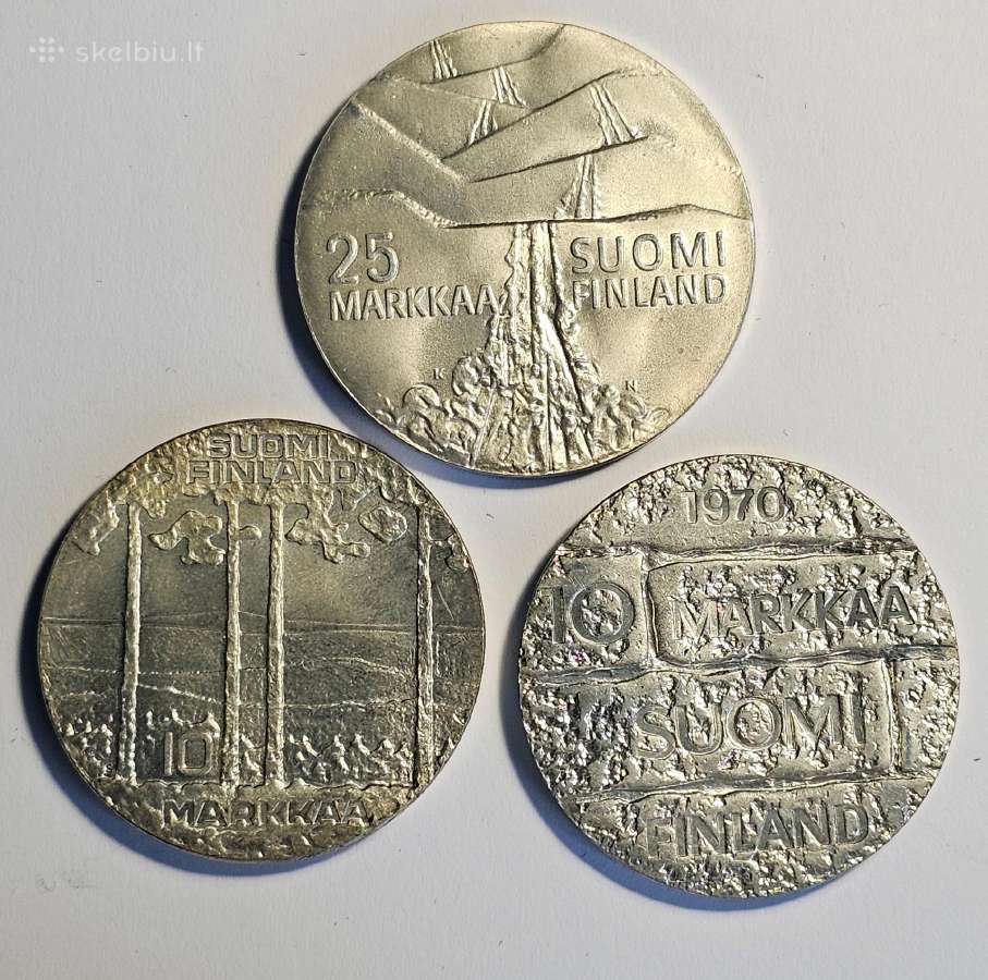 Suomijos sidabrinės monetos - nuotraukos Nr. 2