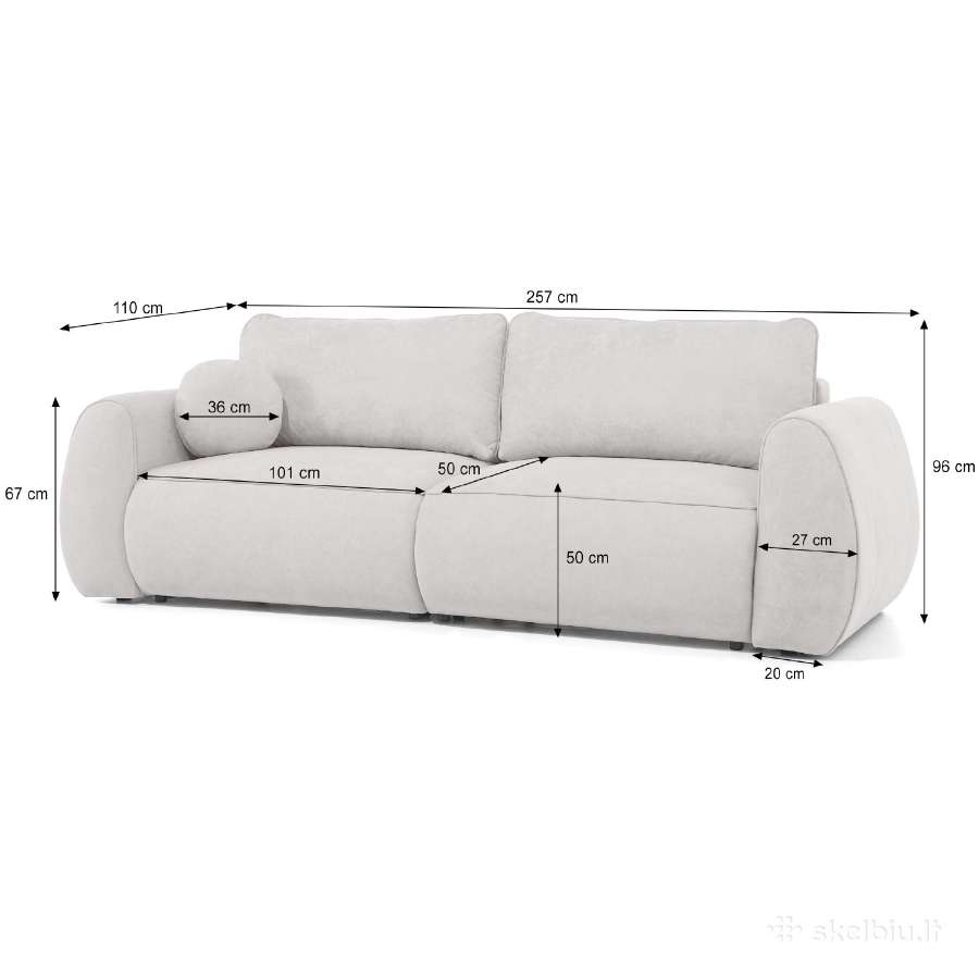 Minkšta sofa–lova / mini minkštas kampas Corneo - nuotraukos Nr. 8