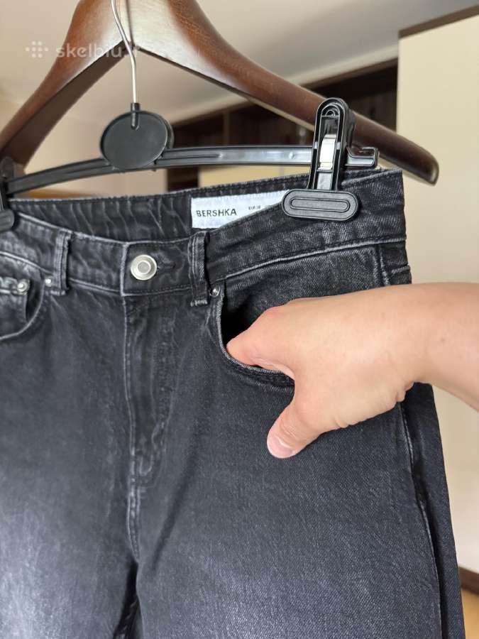 Bershka moteriški juodi džinsai 38 dydis - nuotraukos Nr. 9