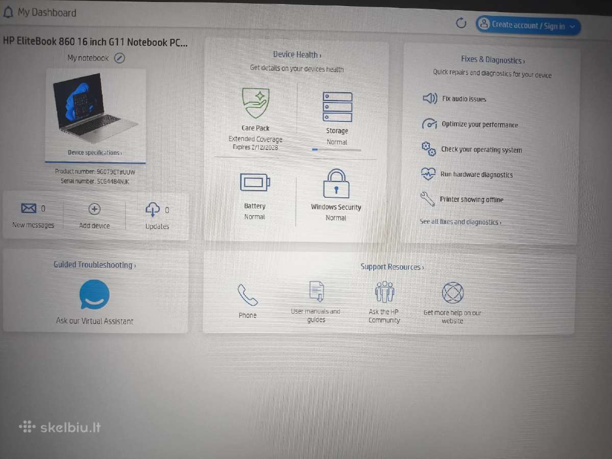 Elitebook 860 G11 Ultra 5 125h 16gb 512gb SSD 7% - nuotraukos Nr. 7