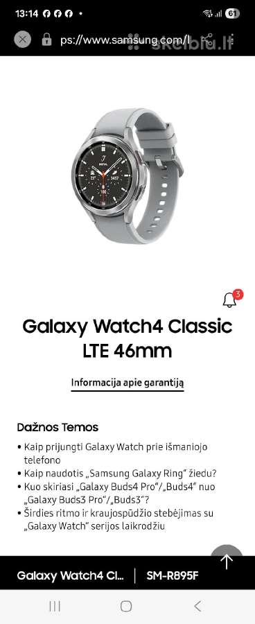 Samsung laikrodis galaxy watch classic,moketa 449e - nuotraukos Nr. 6