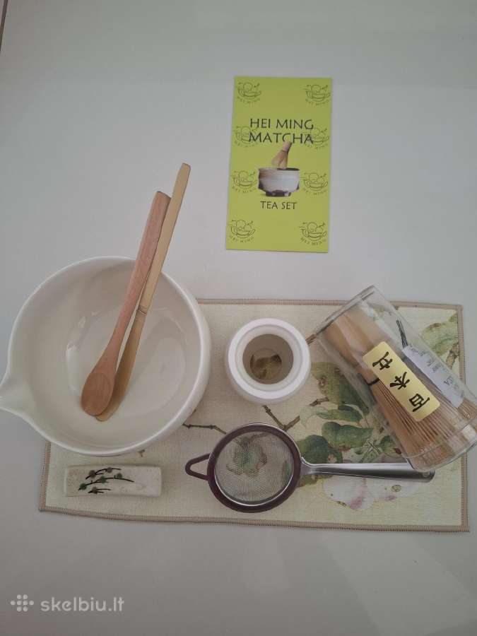 Pilnas 8 dalių Matcha arbatos ritualo rinkinys