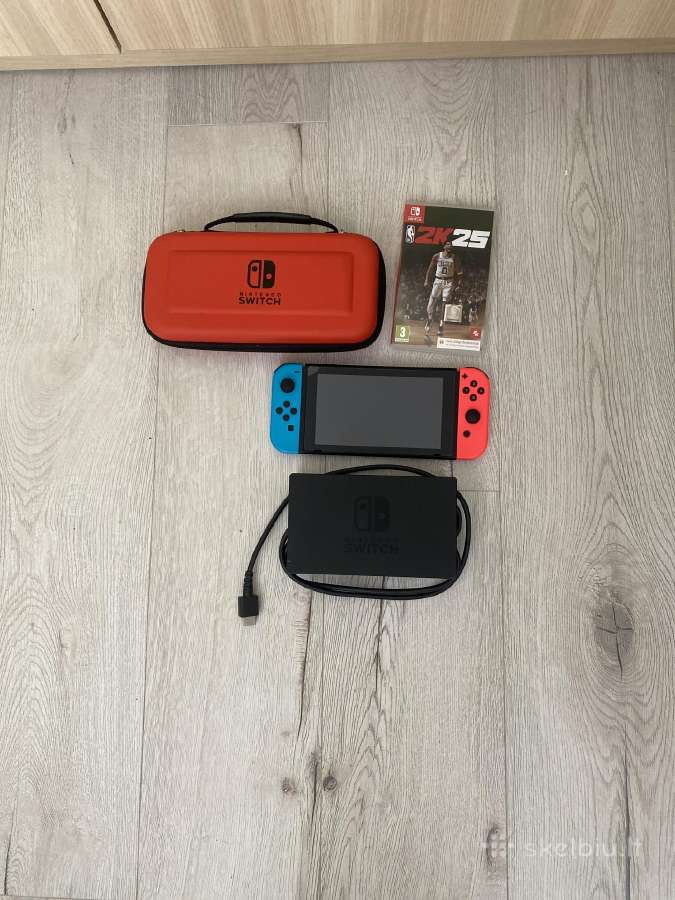 Nintendo switch pilnas komplektas