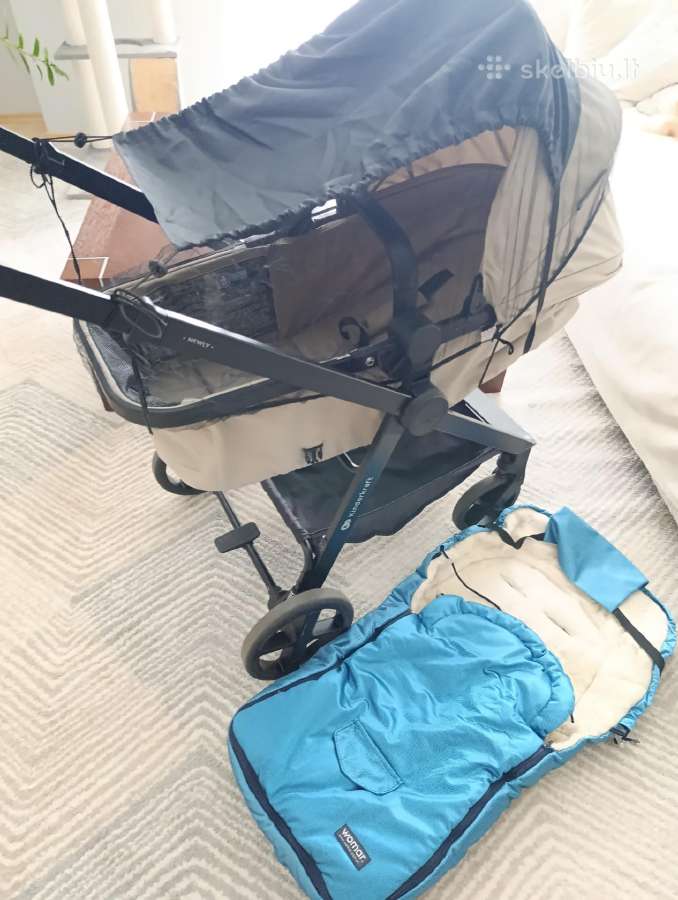 Universalus vežimėlis Kinderkraft 3in1, Newly Beig - nuotraukos Nr. 9