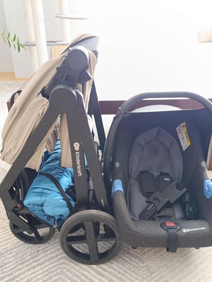 Universalus vežimėlis Kinderkraft 3in1, Newly Beig - nuotraukos Nr. 33