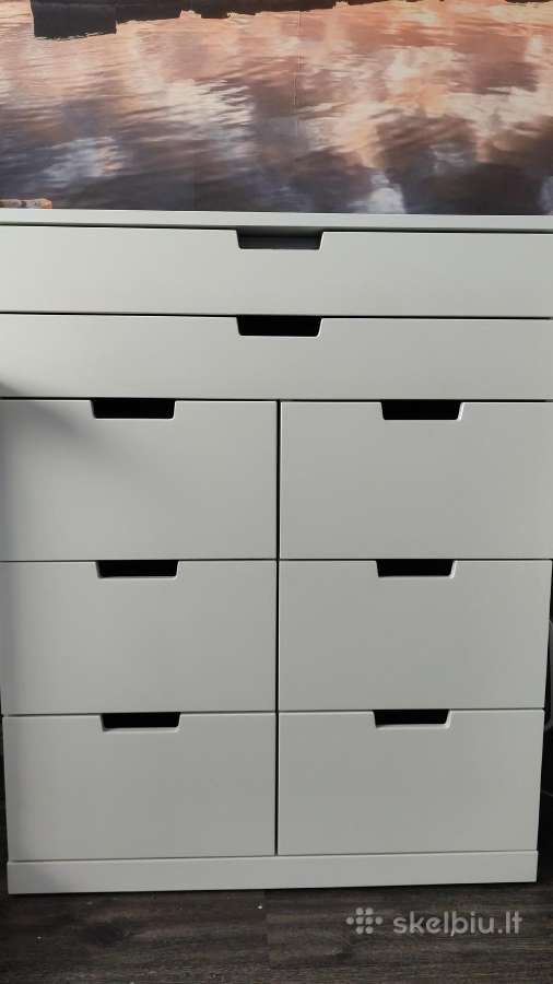 Ikea 8 stalčių komoda Nordli