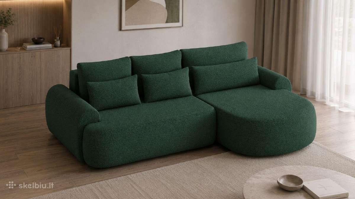Minkštas kampas „Oliver premium su miego funkcija