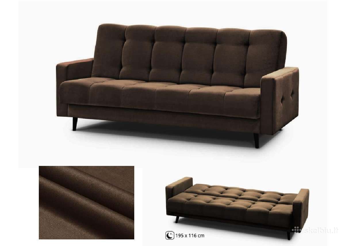 Minkšta sofa-lova „salsa“ su dėže patalynei