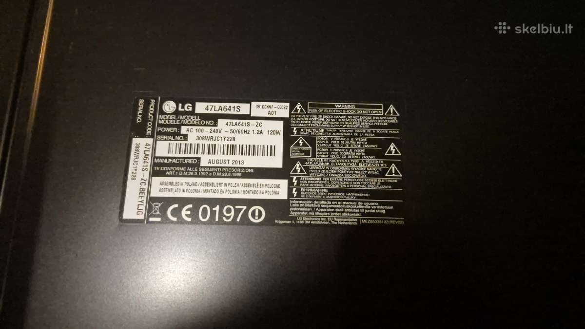 LG smart TV 47" (119 cm) Fhd televizorius - nuotraukos Nr. 4
