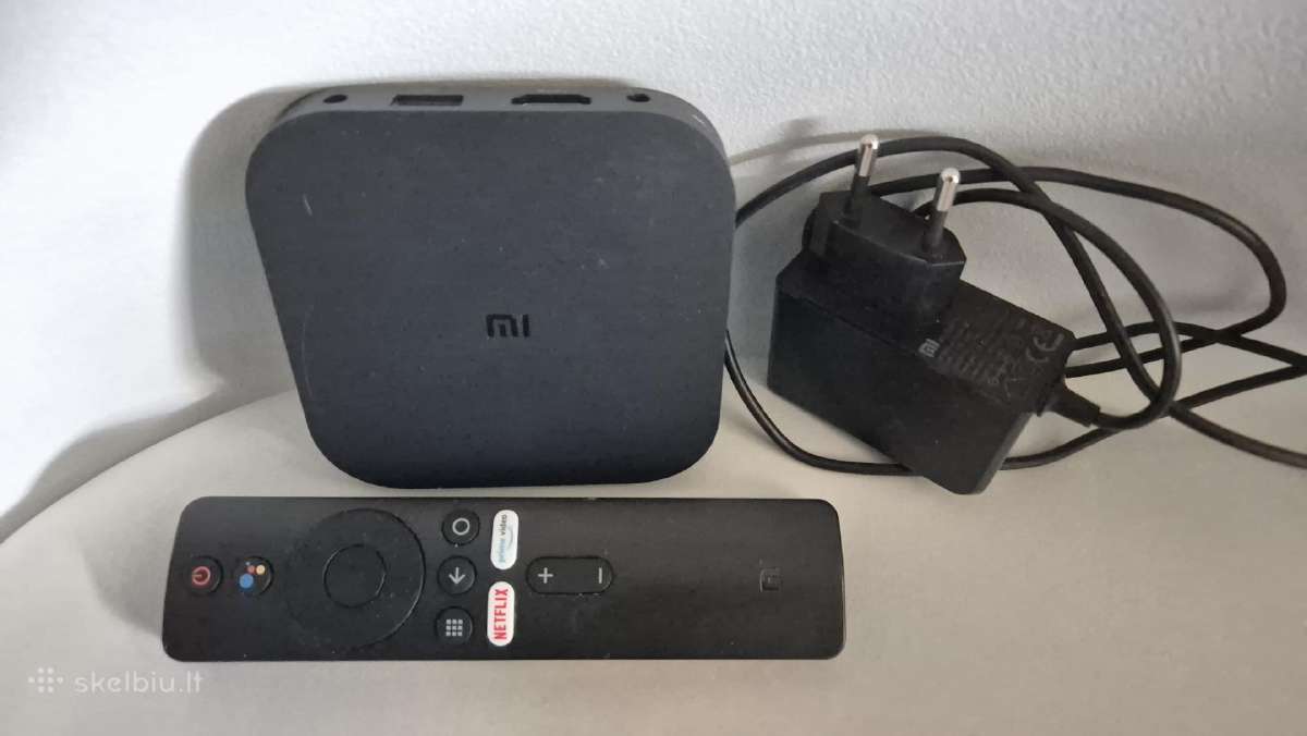 Mi Box android Iptv smart priedėlis su Google TV