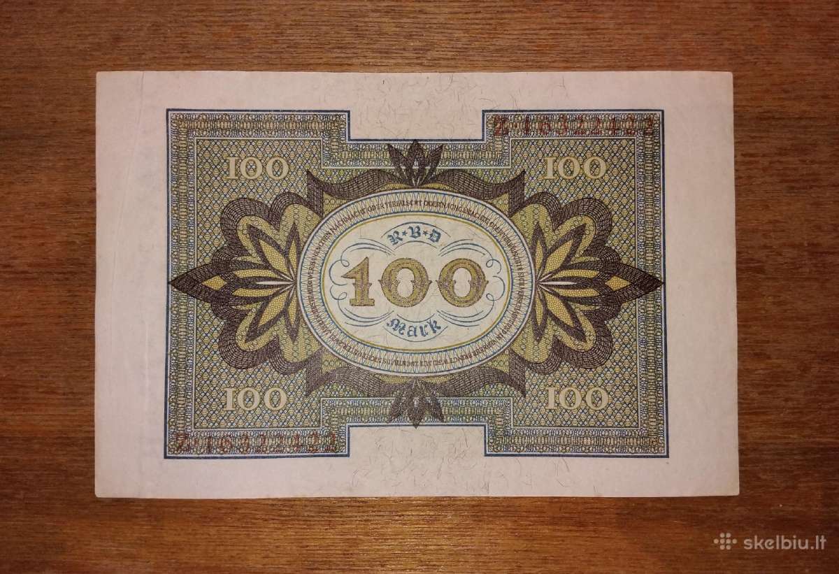 Vokietijos 100 markių banknotas - nuotraukos Nr. 2